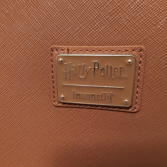 Loungefly Brown Satchel with Gold Accents - Picture 5 of 6